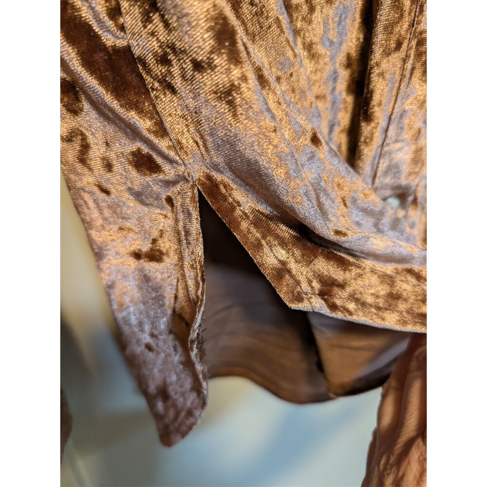 Rock & Roll Cowgirl S Crushed Velvet Shirt Top Lo… - image 2